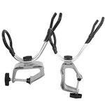 LBW Boat Fishing Rod Holder Fishing Pole Dock Holder Adjustable Dual-use Clamp on Rod Holder for Boat Aluminum Alloy Fishing Tackle Tool 2 Pack