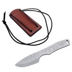 BPS Knives Techno Bee - Stainless Steel Knife - Skeleton Fixed Blade Knife with Genuine Leather Case - Camping Knife - Utility Knife - Fixed-Blade Outdoor Knife - EDC Knife