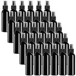 TOPZEA 30 Pack Black Empty Spray Bottles, 4oz Plastic Fine Mist Spraying Bottles Small Refillable Sprayer Liquid Containers Portable Misters with Cap Travel Bottle for Perfume, Cleaning, Essential Oil