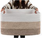 OIAHOMY Large Blanket Basket, Recta