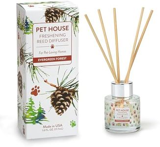 One Fur All, Pet House Reed Diffuser - Long Lasting Pet Odor Oil Diffuser - Non-Toxic Eco-Friendly Reed Diffuser Set & Diffuser Sticks - Air Freshening Scented Diffuser for Home (Evergreen Forest)