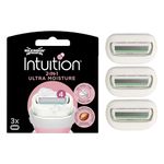 WILKINSON SWORD - Intuition Ultra Moisture Blades For Women | No Shave Gel Needed | Pack of 3 Razor Blade Refills