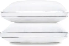 LANE LINEN Bed Pillows for Sleeping - Pillows Queen Size Set of 2, Gusseted Supportive Firm Pillow for Side and Back Sleepers, Luxury Down Alternative Hotel Pillows, 20x30in