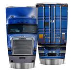 winorax Truck Driver Gifts Trucker Tumbler Stainless Steel Tumblers Coffee Travel Mug 20oz Birthday Christmas Fathers Day Trucks Gifts For Truckers Dad Husband Men Drivers