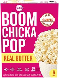 Angie's BOOMCHICKAPOP Real Butter Microwave Popcorn, (6) 3.29 oz. bags