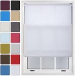 FURNISHED Blinds Window Custom Made to Measure Daylight Roller Blinds - Sheer Non-blackout Blind Opaque Fabric Shades Easy Fit Window Blinds, White up to 210cm
