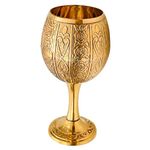 Vintage Chalice Medieval Goblet | 1x Solid Brass Red Wine Glass Cups of Royal King Arthur - Renaissance, Birthday Gifts Christmas Wedding Anniversary Novelty Ceremonial Drinkware (Emperor's Chalice)