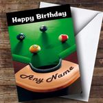 Pool Snooker Table Funny Birthday Card with Envelope, Can Be Fully Personalised, Dispatched Fast & Free