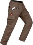 CNBQDD Mens Cargo Pants Lightweight Ripstop Work Hiking Pants Breathable Stretch Waterproof Multi-Pocket Durable Outdoor Utility Trousers for Construction Brown 40Wx32L