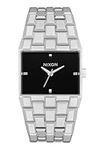 NIXON Ticket A1262 - Silver/Black - 50 Meter / 5 ATM Water Resistant Men's Analog Fashion Watch (34mm Watch Face, 30mm-23mm Stainless Steel Band)