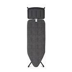 Brabantia - Ironing Board C - Extra Large Steam Iron Rest - Adjustable in Height - Non-Slip Rubber Feet - Cover and Pad - Foldable XL Unit - Denim Black- 49x18 Inches