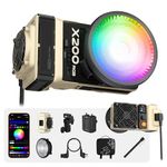 ZHIYUN MOLUS X200 RGB COMBO 200W Video Light [Official] Handheld Professional Photography Lighting Portable Continuous Output Lighting Bowens Mount 2500K~10000K CRI≥95 TLCI≥97 Only 830g for Youtuber
