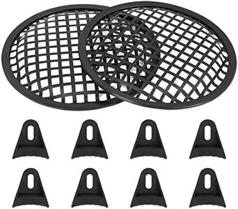 X AUTOHAUX 2pcs 6.5" Black Car Audio Speaker Cover Metal Mesh Subwoofer Grill Horn Guard