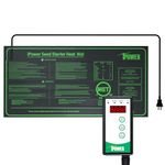 iPower Seedling Heat Mat Heating Pad 10"x20" with Digital Thermostat Combo Set, Waterproof for Indoor Seed Starting and Plant Germination