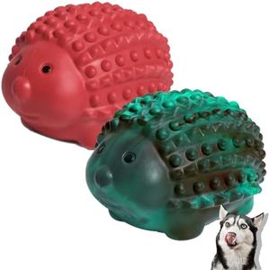 Babezdog Juguete Masticable para Perros Pack de 2 Juguete Interactivo Chirriante para Masticadores Agresivos Juguete de Goma Natural Indestructible para Perros Grandes y Medianos