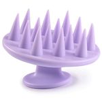 BESTOOL Hair Scalp Massager Shampoo Brush with Soft Silicone Bristle, Scalp Scrubber Exfoliating for Women, Men Dandruff Treatment, Hair Growth and Stress Release (1 Pack (Purple))