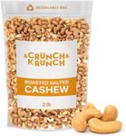 Roasted Salted Cashews, (2 Pound)Roasted Salted Cashews, Healthy Protein Snack Whole Cashew Nut for Cooking, Baking, Salads and Gourmet Cravings, Keto, Kosher, & Vegan Diet, Freshly Roasted Cashew