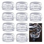 10 Pcs Universal Gas Knob Covers,Gas Stove Knob Covers, Clear Child Safety Oven Knob Cover Lock Stove Protector for Kids Stove Guard