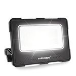 MEIKEE 80W Rechargeable Work Light 1000 Lumen Portable Camping Light 10000mAh Solar Floodlight Adjustable Folding LED Work Light for Emergency Power Cuts Car Repairing Hiking Cycling Fishing Job Site