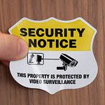 SmartSign “Protected by Video Surveillance” Security Notice Decal Set | Five Pack of 2.75"x3.25" EG Reflective Adhesive Labels, Made in USA