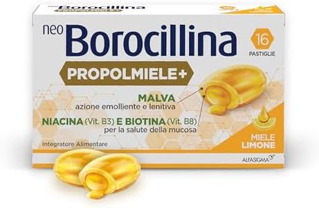 NEO BOROCILLINA Propolmielee, Integratore Alimentare per il benessere della Gola, 16 Pastiglie, Gusto Limone e Miele