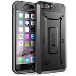 SUPCASE Unicorn Beetle Pro Belt Clip Holster Bumper Case for 5.5-Inch iPhone 6 Plus, Black/Black