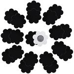 YouGa Nipple Covers - Breast Petals, Nipple Skin Flower Nipple Pasties for Women Nippleless Covers 10/20PCS (Black Flower)