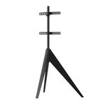 XTRARM Argo Tripod TV Stand, Height up to 140 cm, Rotatable 360 Degrees, for TVs Approx. 32-65 Inches, up to 40 kg, Max. VESA 400 x 400 mm, Black