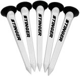 Stinger Large Golf Tees- 5 Pack - Durable Plastic Golf Tees for Driver and Fairway Woods - Increase Distance Off The Tee. Stinger Golf tee Designed to Increase Your Ball Speed and Driving Distance