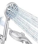 LOKBY High Pressure Shower Head with Handheld - 10 Spray-Settings High Flow Removable Shower Head with Hose - Handheld Showerhead - 59" Stainless Steel Shower Head Hose - Chrome