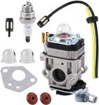 52CC Carburetor Kit for Harbor Freight Predator Earth Auger 63022 43-52CC Tools with Gasket Primer Bulbs Spark Plug Fuel Line