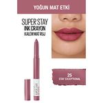 Maybelline lipstick Superstay Matte Ink Crayon, longlasting With Precision Applicator, 25 Stay Exceptional, 1.5 g, Pack Of 1