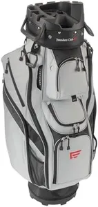 Founders Club 4th Generation Club Lock Organizer Golf Cart Bag for Men with 14 Way Anti Rattle Divider Top- Free Snap On Rain Hood-Full Length Dividers (Stone)