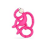 Matchstick Monkey, Antimicrobial Silicone Teether, Easy To Grip, BPA Free, 3 Months Old+, 10 cm, Pink Mini Monkey