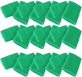 Mallofusa 24Pieces/12Pair Gym Workout Soft Cotton Stretchy Wristband Wrist Sweatbands Sports Indoor Outdoor Basketball Volleyball Exercise Fitness Green