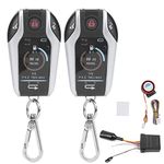 Aramox Motorcycle Alarm System, 2 Way Alarm System Universal Motorcycle Anti Theft Remote Control for Security 12V