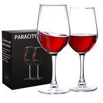 PARACITY Wine Glasses, Christmas Gift, Clear Glass, Long Stem Wine Glass for Red and White Wine - 10 OZ (Set of 2), Mother's Day Gift