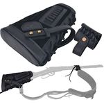 WAYNE'S DOG Cowhide Leather Buttstock Cheek Rest No Drill Your Gun, Right/Left-Handed (Black(.22lr .22mag .17hmr), Righty with Barrel Mount)