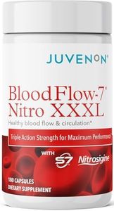 Juvenon BloodFlow-7 XXXL Nitric Oxide Supplements for Men & Women - More Powerful, Longer Lasting Natural Nitric Oxide Booster with Nitrosigine® + S7® - Blood Flow & Circulation Support (1-Pack)