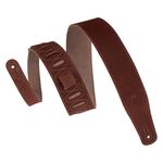 Levy's Leathers Simply Suede Series 2.5" Hand-Brushed Natural Dye Guitar Strap; Rust (MS26-RST)