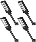 Sararoom 4 Pack 400W Solar LED Outdoor Street Light with Motion Sensor - 720 LED Solar LED Flood Lights 6500K Daylight White IP65 Waterproof Solar Lights Outdoor for Garage, Patio, Parking Lot, Street