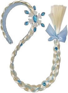 Niña Princesa Peluca Trenzas, Princesa Peluca Niña, Pelucas de Princesa Rapunzel Accesorio, Peluca Trenza Princesa, para la Fiesta de Cumpleaños Cosplay (B)