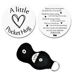 Thank You Best Friend Keychain Gifts for Women Men Bff Friendship Keychain Gifts for Girls Boys Pocket Hug Token Keychain Gifts for Friends Female Male Christmas Graduation Birthday Gifts for Bestie