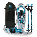 G2 GO2GETHER Snowshoes Kit Adventure Adult 25 in, Optimized Weight up to 200lb Azure