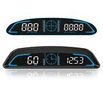 SinoTrack Digital GPS Speedometer Universal Heads Up Display for Car 5.5 inch Large LCD Display HUD with MPH Speed Fatigued Driving Alert Overspeed Alarm Trip Meter for All Vehicle