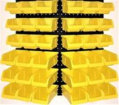 WallPeg 36 Pegboard Bins Part Bin Kit Hooks to Peg Board Panels Workbench Organizer Larger Size Bins