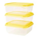 Ikea Plastic Containers - 20 oz, 3 Piece, Yellow