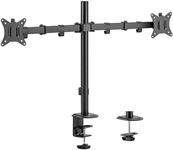 Duramex Dual Monitor Arms Fully Adjustable Desk Mount/Articulating Stand for 2 LCD Screens up to 32” Inch or 19 Lbs Per Monitor VESA 100 x 100 MM