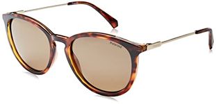 POLAROID Unisex Polarized UV protected Bronze Lens Glass Panto Sunglasses 205701