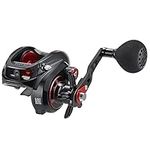 Piscifun Alijoz Baitcasting Reels Low Profile Baitcaster Aluminum Frame Baitcast Fishing reel, Size 300, 33lb Drag 5.9:1 Gear Ratio Freshwater Saltwater Power Handle Casting Reels (Left Handed)